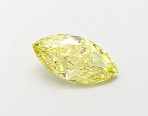 1.28ct MARQUISE Fancy Vivid Yellow VS2 Coloured Lab diamond