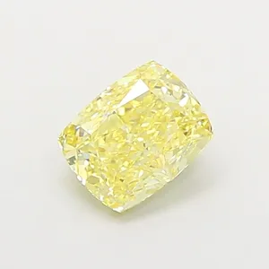 1.02ct CUSHION Fancy Yellow VVS2 Coloured Lab diamond