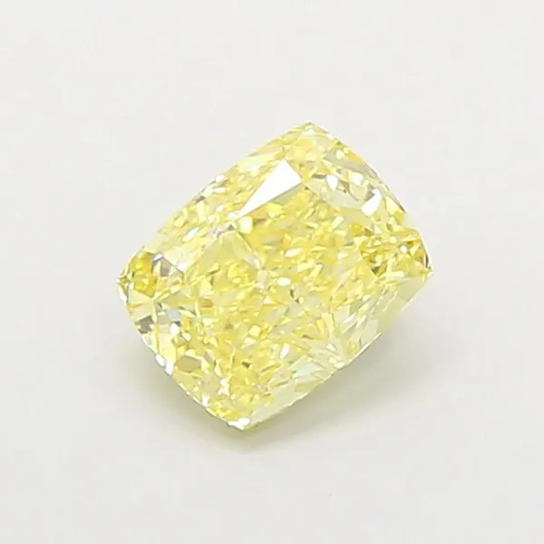 1.02ct CUSHION Fancy Yellow VVS2 Coloured Lab diamond