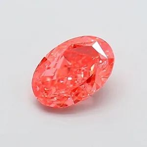 1.07ct OVAL Fancy Vivid Pink VS2 Coloured Lab diamond