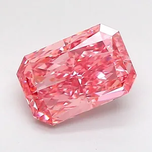 1.14ct RADIANT Fancy Vivid Pink VS1 Coloured Lab diamond
