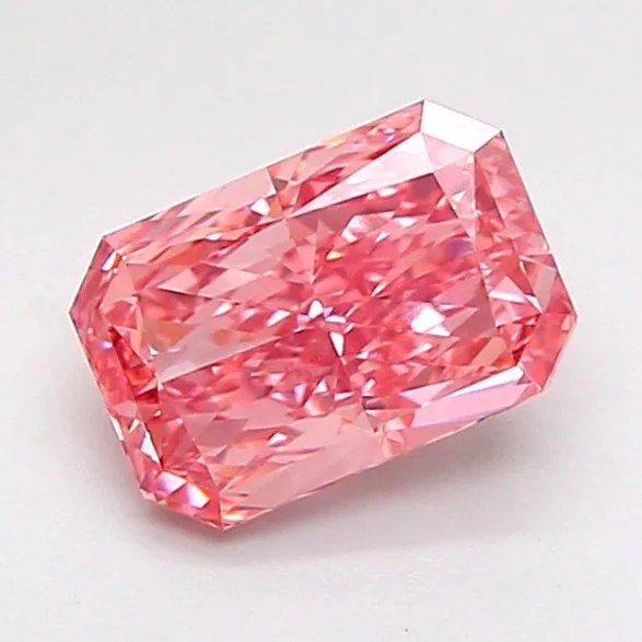 1.14ct RADIANT Fancy Vivid Pink VS1 Coloured Lab diamond
