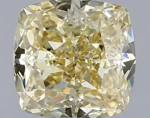 1.06ct CUSHION Fancy Yellow VS2 Coloured Lab diamond
