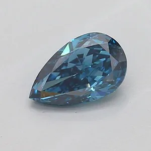 0.53ct PEAR Fancy Vivid Blue VS1 Coloured Lab diamond