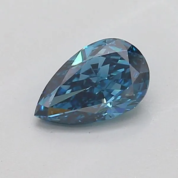 0.53ct PEAR Fancy Vivid Blue VS1 Coloured Lab diamond