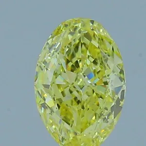 1ct OVAL Fancy Intense Yellow VS2 Coloured Lab diamond