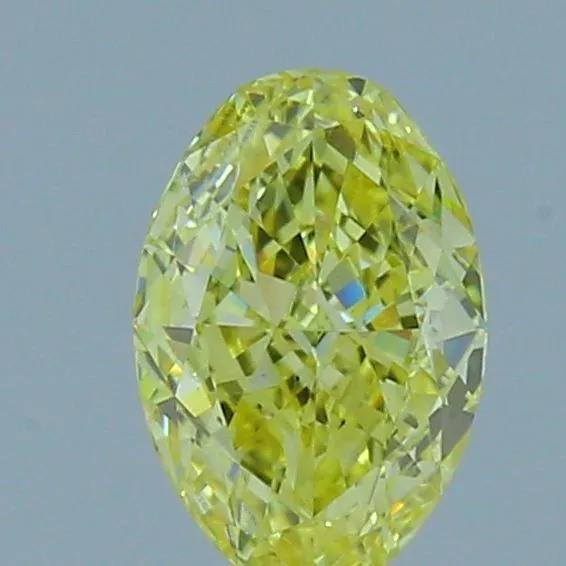 1ct OVAL Fancy Intense Yellow VS2 Coloured Lab diamond