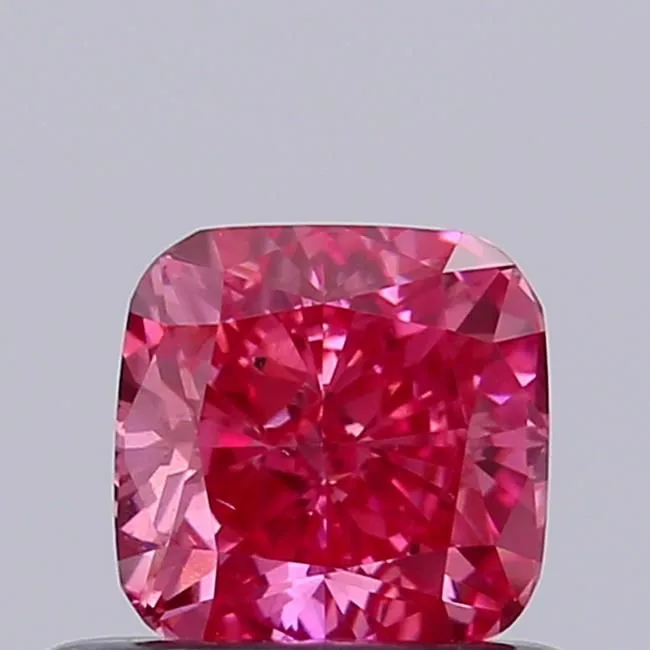0.55ct CUSHION Fancy Vivid Pink VS2 Coloured Lab diamond