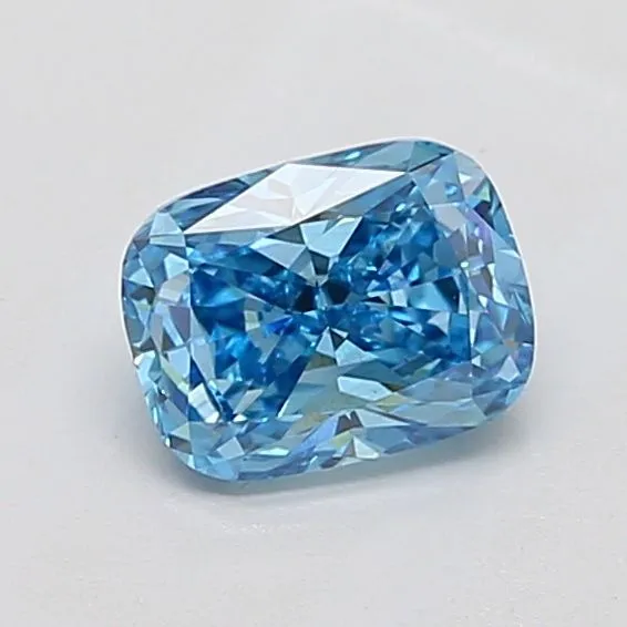 1.01ct CUSHION Fancy Vivid Blue VS2 Coloured Lab diamond