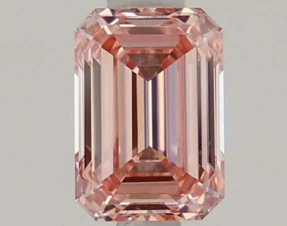 0.97ct EMERALD Fancy Vivid Pink VVS2 Coloured Lab diamond