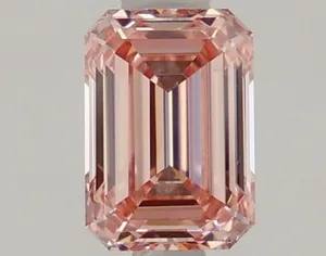 0.97ct EMERALD Fancy Vivid Pink VVS2 Coloured Lab diamond
