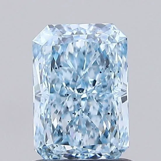 0.87ct RADIANT Fancy Intense Blue SI1 Coloured Lab diamond