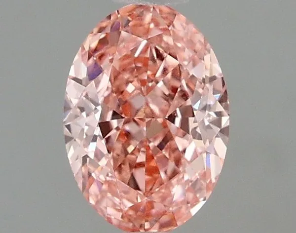 1.06ct OVAL Fancy Vivid Pink VVS2 Coloured Lab diamond