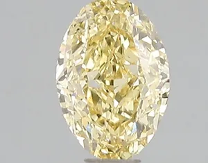 1.01ct OVAL Fancy Intense Yellow VS2 Coloured Lab diamond
