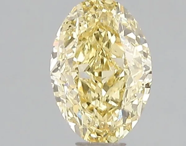 1.01ct OVAL Fancy Intense Yellow VS2 Coloured Lab diamond