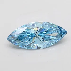 3ct MARQUISE Fancy Vivid Blue VS2 Coloured Lab diamond
