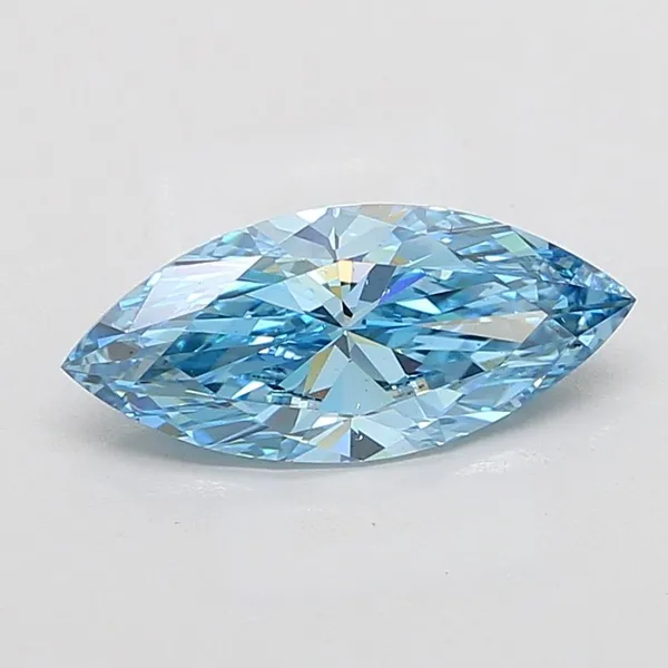 3ct MARQUISE Fancy Vivid Blue VS2 Coloured Lab diamond