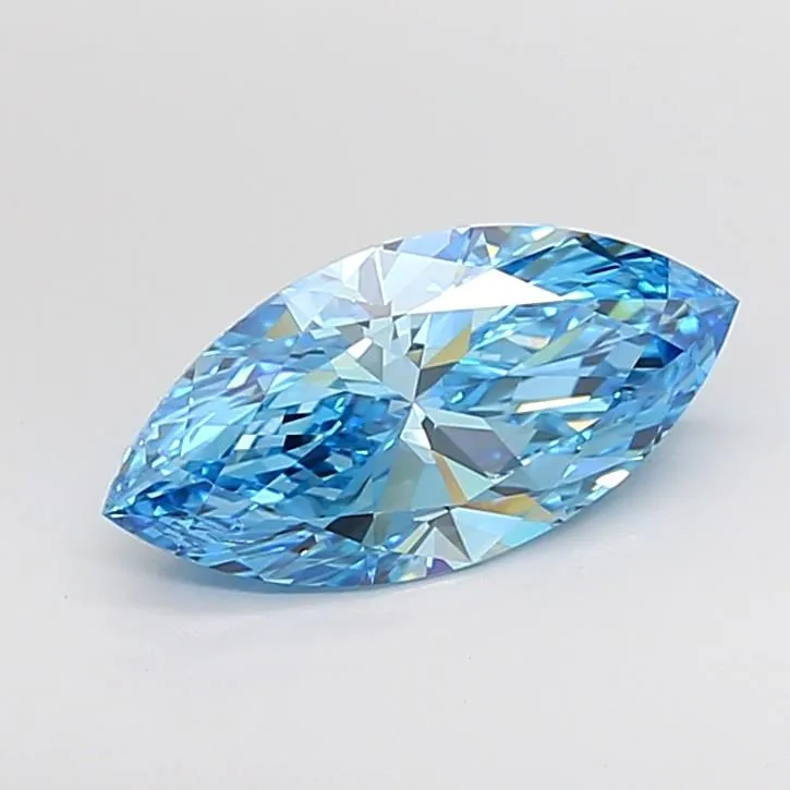 2.51ct MARQUISE Fancy Vivid Blue VVS2 Coloured Lab diamond