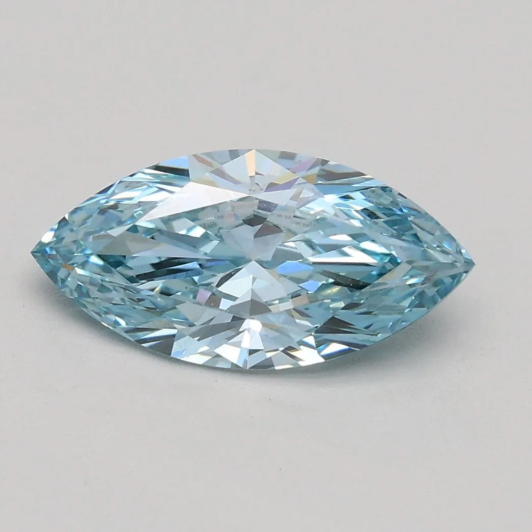 1.05ct MARQUISE Fancy Intense Blue SI1 Coloured Lab diamond