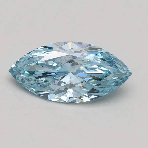 1.05ct MARQUISE Fancy Intense Blue SI1 Coloured Lab diamond