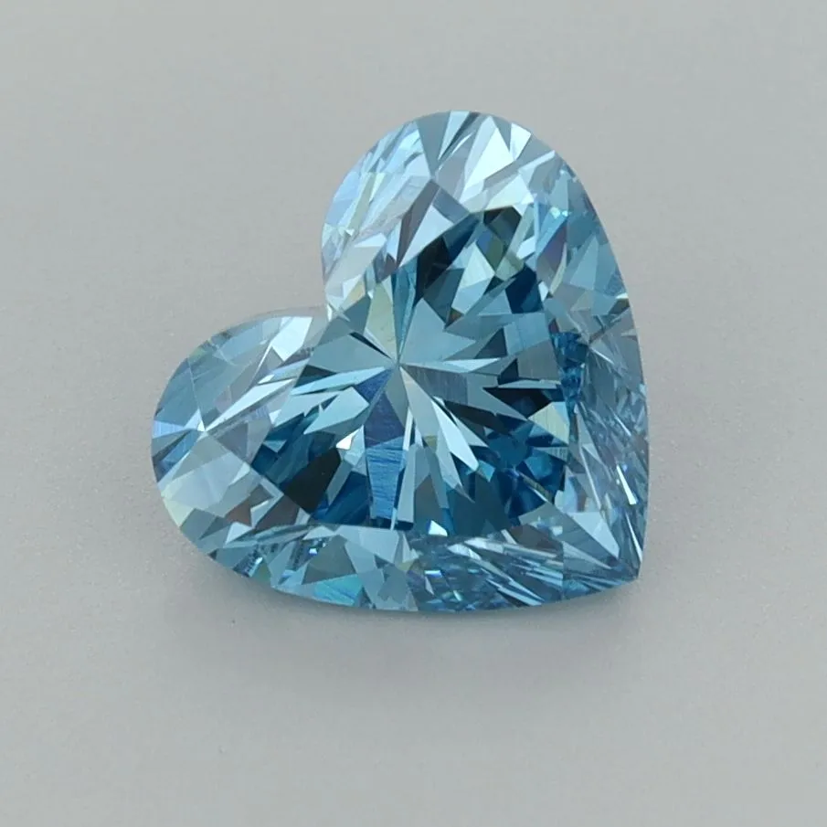 1.48ct HEART Fancy Vivid Blue VS1 Coloured Lab diamond