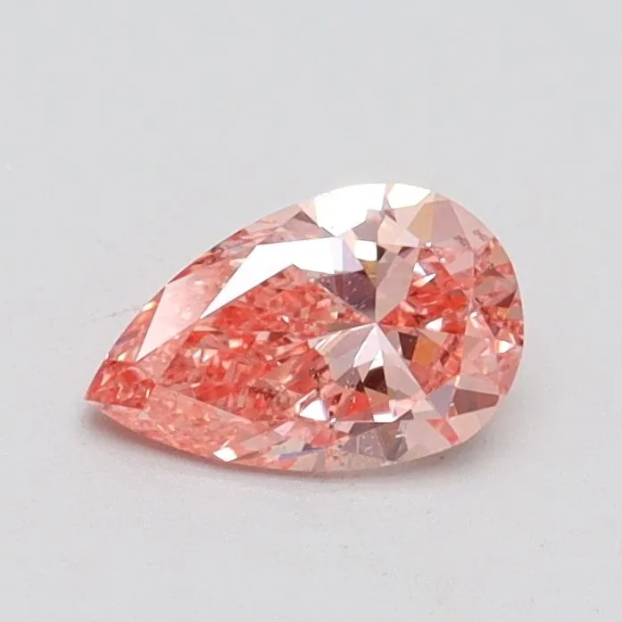0.50ct PEAR Fancy Intense Pink SI1 Coloured Lab diamond