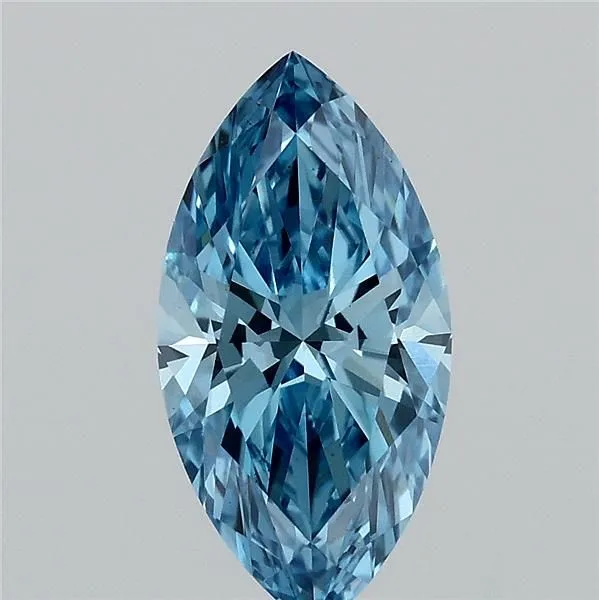 1.3ct MARQUISE Fancy Vivid Blue VS1 Coloured Lab diamond