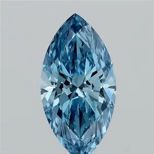 1.3ct MARQUISE Fancy Vivid Blue VS1 Coloured Lab diamond