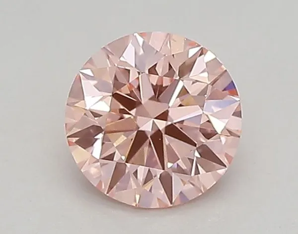0.44ct ROUND Fancy Vivid Pink VVS2 Coloured Lab diamond