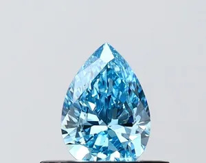 0.46ct PEAR Fancy Vivid Blue VS1 Coloured Lab diamond