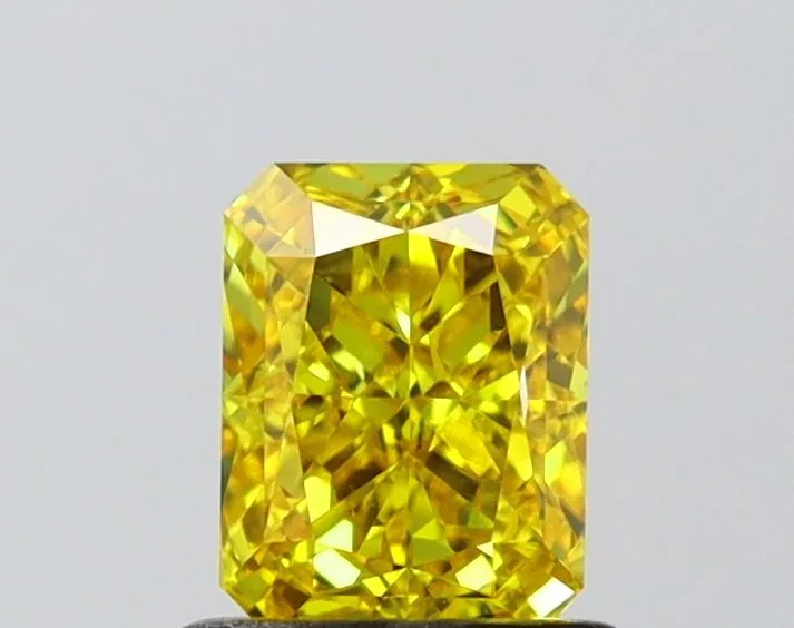 1.09ct RADIANT Fancy Vivid Yellow VVS1 Coloured Lab diamond