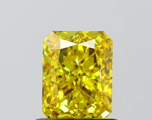 1.09ct RADIANT Fancy Vivid Yellow VVS1 Coloured Lab diamond