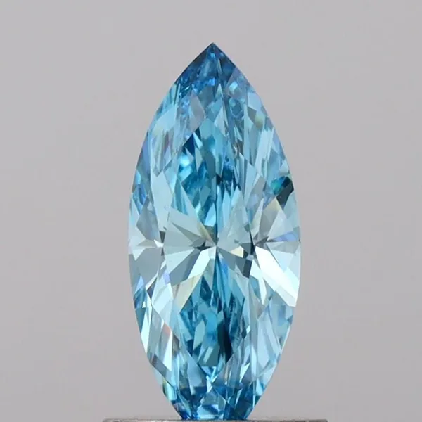 0.91ct MARQUISE Fancy Vivid Blue VS1 Coloured Lab diamond