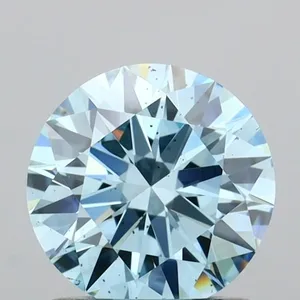 0.96ct ROUND Fancy Vivid Blue SI1 Coloured Lab diamond