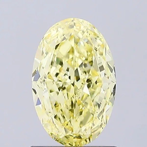 1ct OVAL Fancy Yellow VS1 Coloured Lab diamond