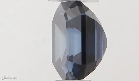 0.54ct EMERALD Fancy Deep Blue SI1 Coloured Lab diamond