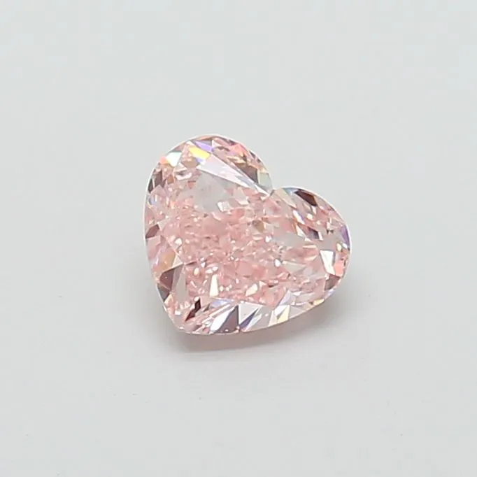 1.00ct HEART Fancy Intense Pink VS2 Coloured Lab diamond