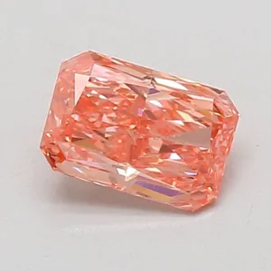 0.83ct RADIANT Fancy Vivid Pink VVS2 Coloured Lab diamond