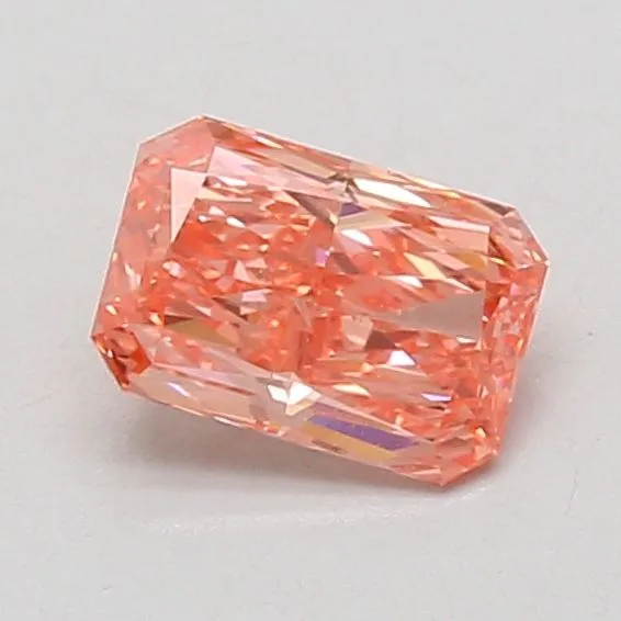 0.83ct RADIANT Fancy Vivid Pink VVS2 Coloured Lab diamond
