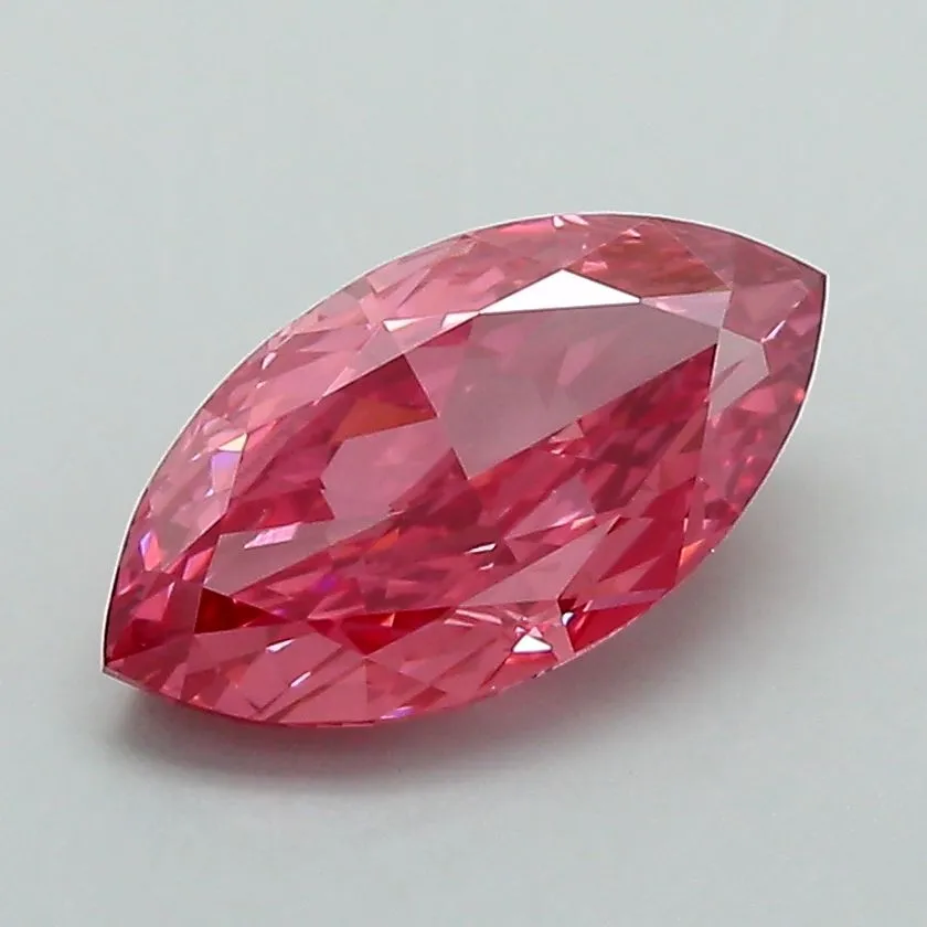 1.57ct MARQUISE Fancy Vivid Pink VS1 Coloured Lab diamond