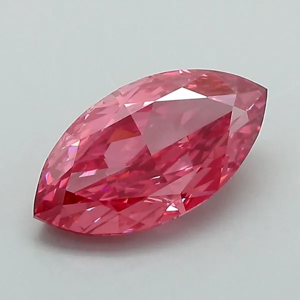 1.57ct MARQUISE Fancy Vivid Pink VS1 Coloured Lab diamond