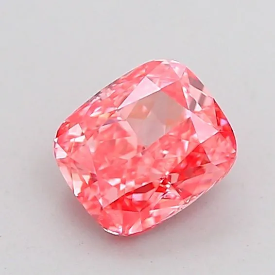 1ct CUSHION Fancy Vivid Pink VS2 Coloured Lab diamond