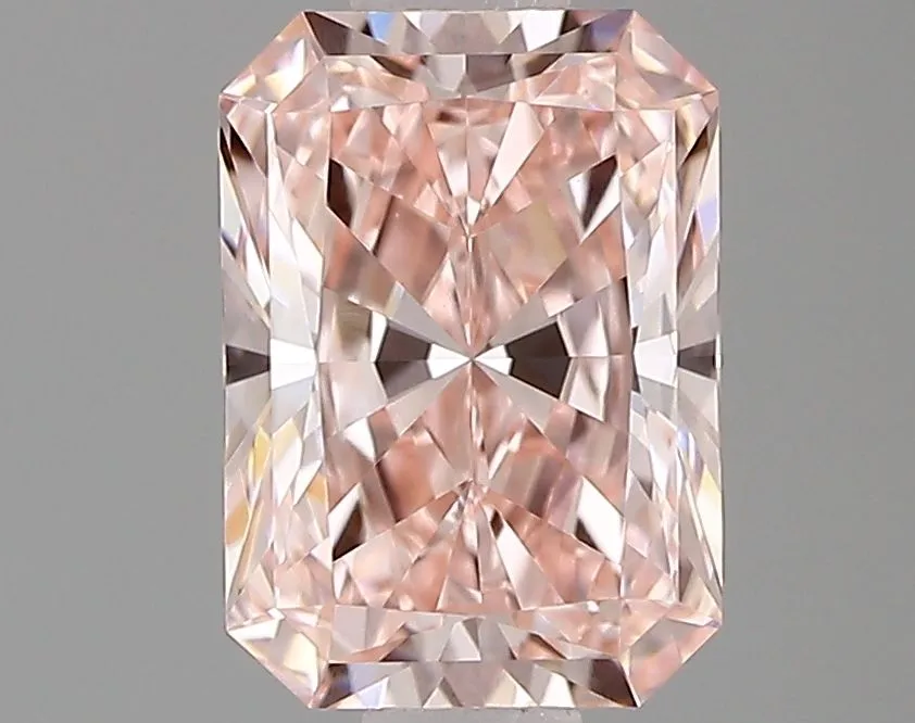 0.73ct RADIANT Fancy Vivid Pink VVS2 Coloured Lab diamond