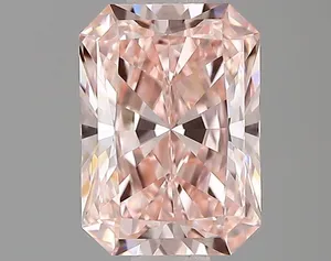 0.73ct RADIANT Fancy Vivid Pink VVS2 Coloured Lab diamond