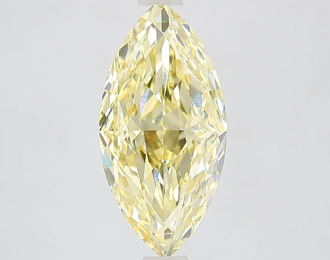 2.51ct MARQUISE Fancy Yellow VVS2 Coloured Lab diamond