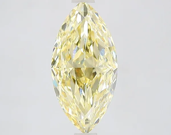 2.51ct MARQUISE Fancy Yellow VVS2 Coloured Lab diamond