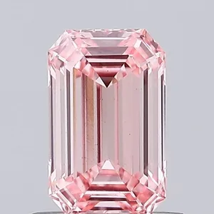 0.64ct EMERALD Fancy Vivid Pink VS2 Coloured Lab diamond