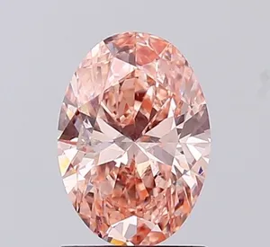 1ct OVAL Fancy Vivid Pink SI2 Coloured Lab diamond