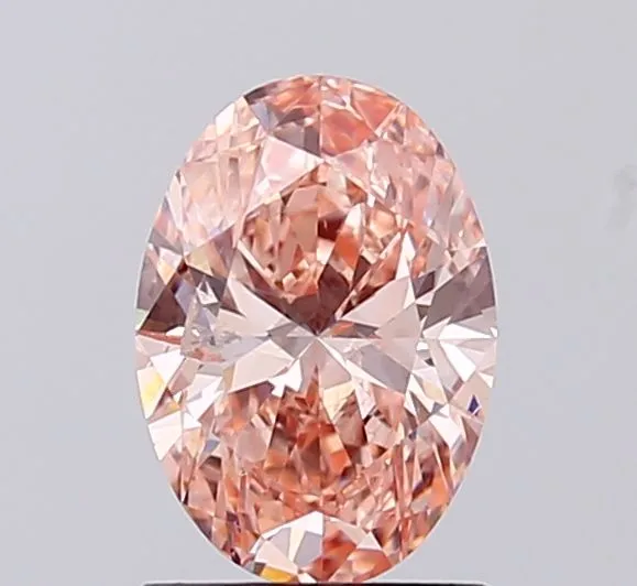 1ct OVAL Fancy Vivid Pink SI2 Coloured Lab diamond