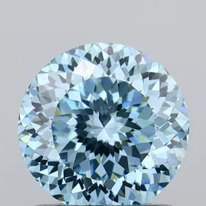 1.06ct ROUND Fancy Vivid Blue VS1 Coloured Lab diamond